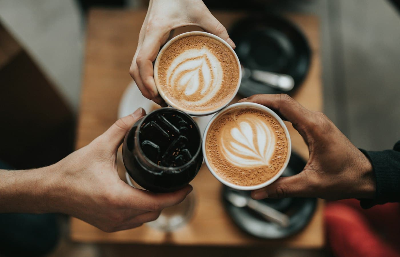 Calm modern kitchen with coffee cups and soft morning light